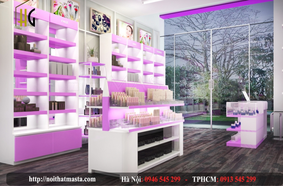 Mẫu thiết kế shop mỹ phẩm tại Gò Vấp, Hồ Chí Minh